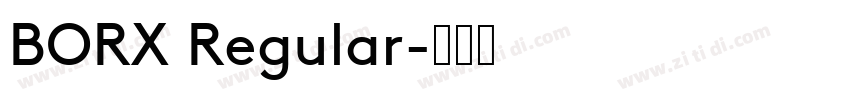 BORX Regular字体转换